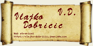 Vlajko Dobričić vizit kartica